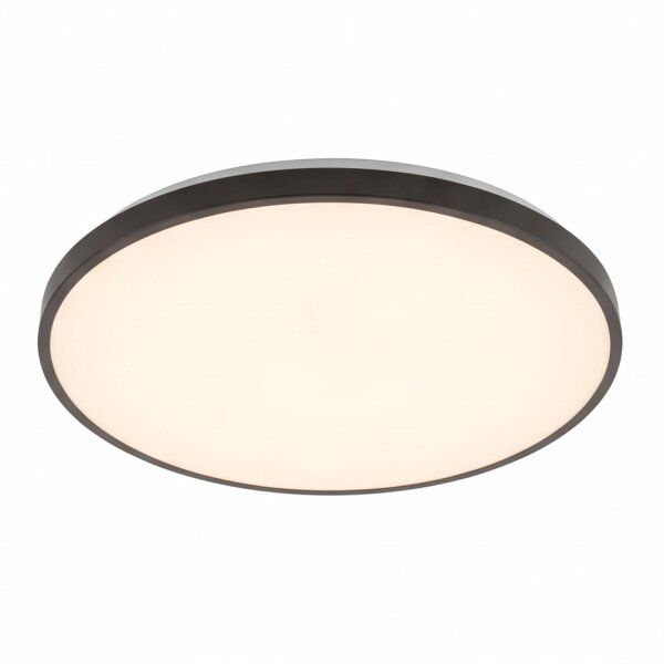 Schwarze LED Deckenlampe blendarm Ø49 cm 32 W 2100 lm