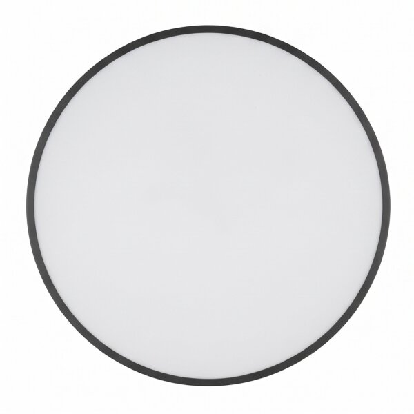 Schwarze LED Deckenlampe blendarm Ø49 cm 32 W 2100 lm