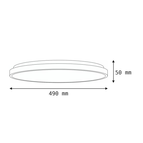 Runde LED Deckenlampe blendarm Ø49 cm 32 W 3000 K Weiß