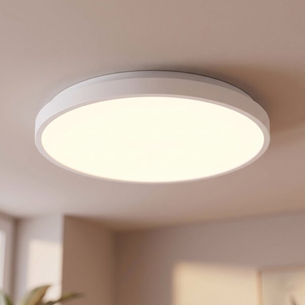 Weiße LED Deckenlampe Metall IP44 3000 K Ø38,5 cm rund