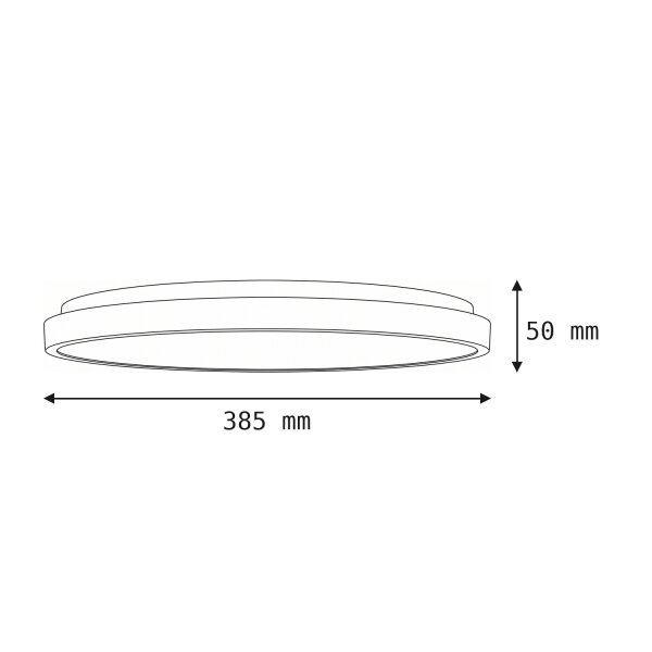 Weiße LED Deckenlampe Metall IP44 3000 K Ø38,5 cm rund