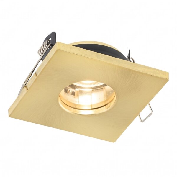 Einbauspot in Messing Aluminium Glas B:8,5 cm IP44 GU10