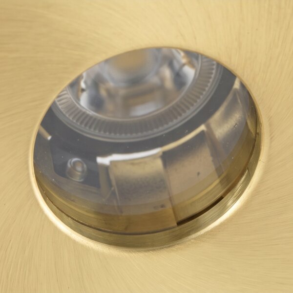 Einbauspot in Messing Aluminium Glas B:8,5 cm IP44 GU10