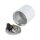 Weißer Aufbauspot Aluminium akzentuiert IP44 Ø8,5 cm