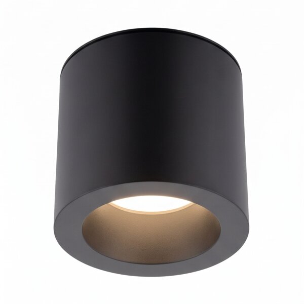 Deckenstrahler Aluminium akzentuiert IP44 GU10 Schwarz