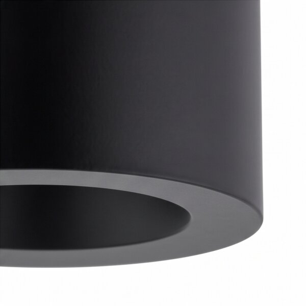 Deckenstrahler Aluminium akzentuiert IP44 GU10 Schwarz