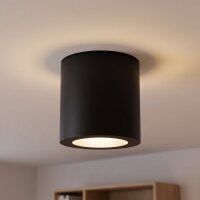 Spot de plafond aluminium accentué IP44 GU10 noir