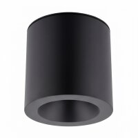 Spot de plafond aluminium accentué IP44 GU10 noir