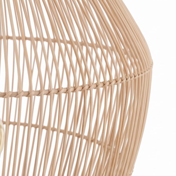 Lampe à suspendre en bambou naturel E27 L:43 cm réglable en hauteur