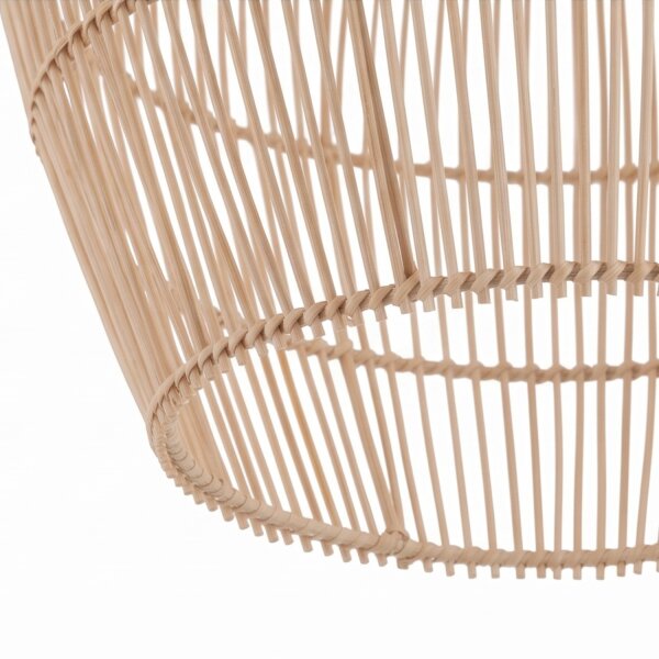 Lampe à suspendre en bambou naturel E27 L:43 cm réglable en hauteur