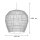 Lampe à suspendre en bambou naturel E27 L:43 cm réglable en hauteur