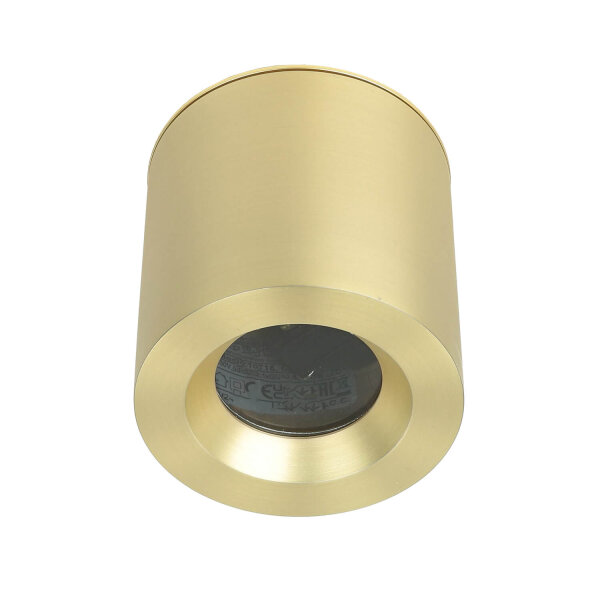 Deckenstrahler Aluminium in Messing Ø8,5 cm IP44 GU10