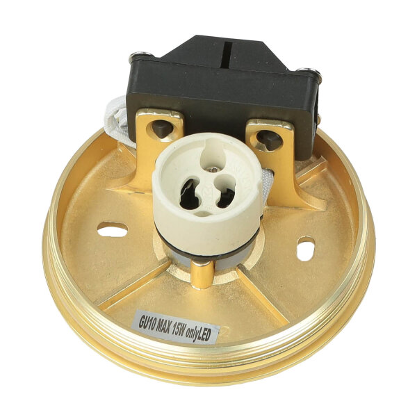 Deckenstrahler Aluminium in Messing Ø8,5 cm IP44 GU10