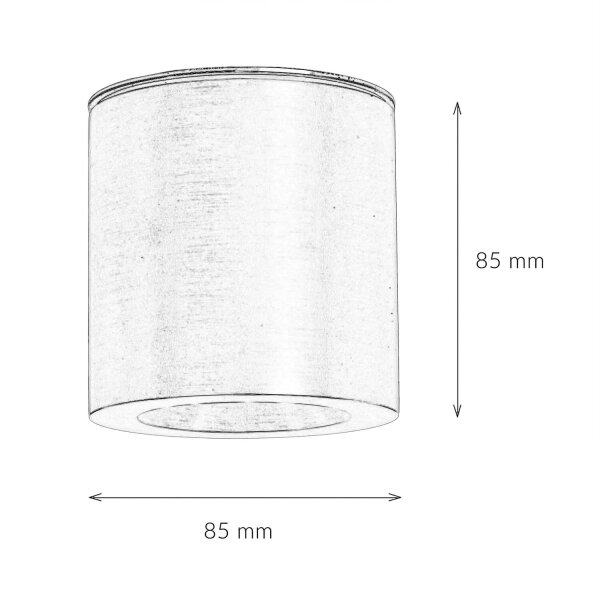 Deckenstrahler Aluminium in Messing Ø8,5 cm IP44 GU10