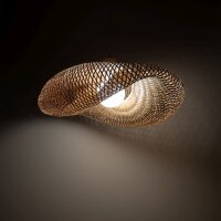 Gemütliche Hängelampe Bambus Holz E27 L:60 cm...