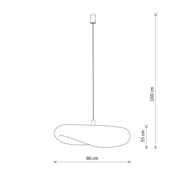 Suspension réglable en hauteur Bambou Bois E27 L:80 cm