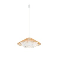 Suspension Corde de papier Naturel Blanc E27 Ø60...