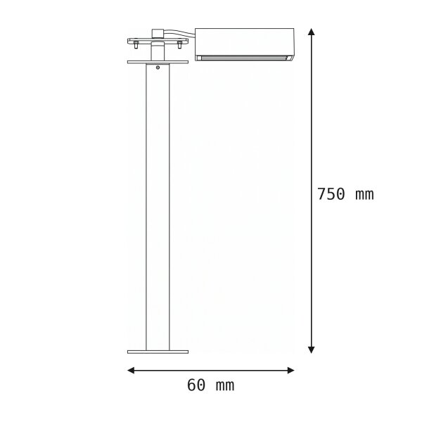 Spot à encastrer en métal doré rond H:75 cm G9 stylé