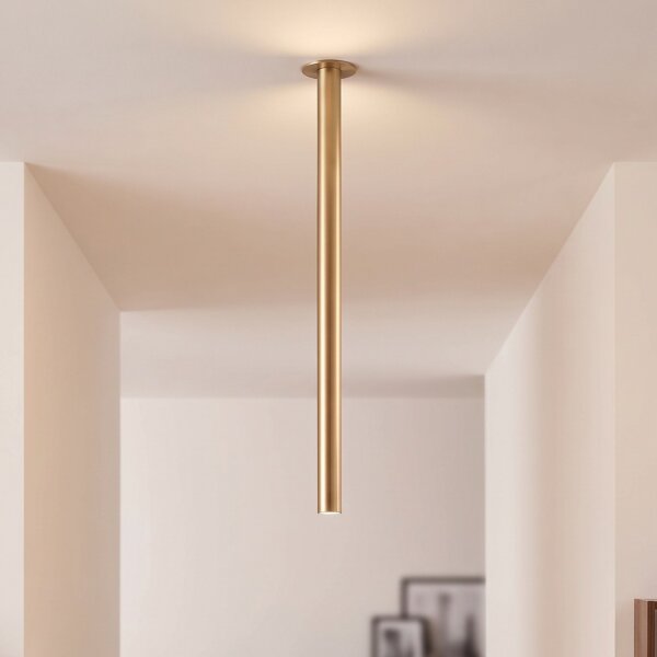 Spot rond encastré Ø6 cm en or G9 accentué