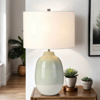 Lampe de table en céramique Crème Vert...