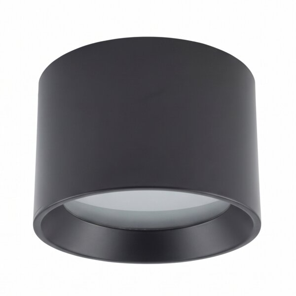 Deckenspot Schwarz Aluminium GX53 IP54 B:10 cm Aufputz