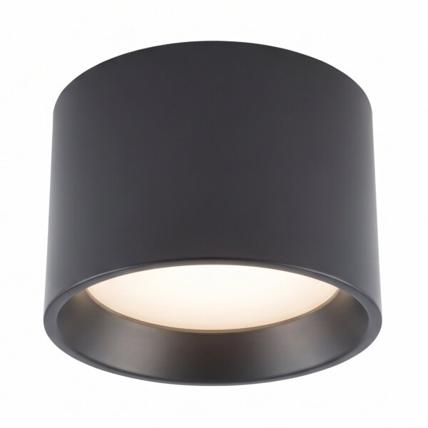 Deckenspot Schwarz Aluminium GX53 IP54 B:10 cm Aufputz