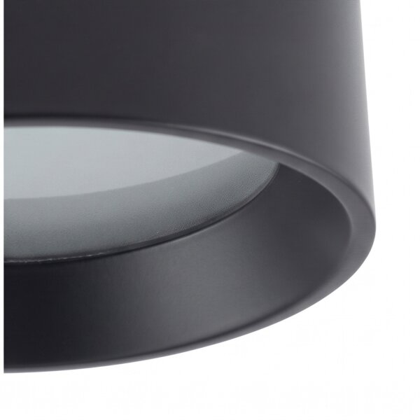 Deckenspot Schwarz Aluminium GX53 IP54 B:10 cm Aufputz