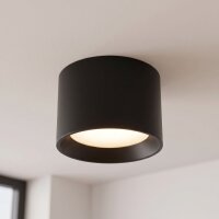 Spot de plafond noir aluminium GX53 IP54 L:10 cm apparent