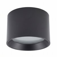 Spot de plafond noir aluminium GX53 IP54 L:10 cm apparent