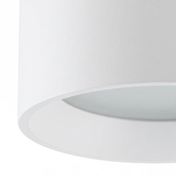 Projecteur de plafond Blanc Aluminium GX53 IP54 L:10 cm Montage apparent