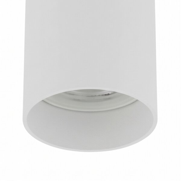 Deckenspot Aufputz Metall GU10 L:5,5 cm rund in Weiß