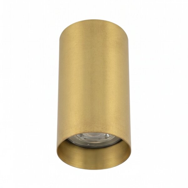 Deckenstrahler Stahl GU10 in Messing Ø5,5 cm Zylinder