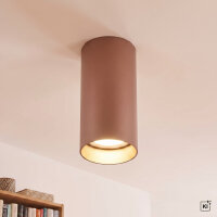 Deckenstrahler Stahl GU10 in Kupfer Ø5,5 cm elegant