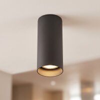 Spot de plafond gris métal GU10 rond Ø5,5...