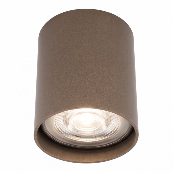 Spot encastré métal accentué Ø5,5 cm GU10 chocolat