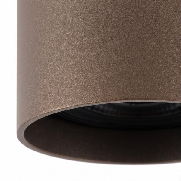 Spot encastré métal accentué Ø5,5 cm GU10 chocolat