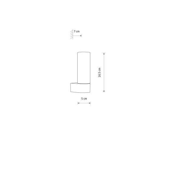 Wandleuchte Glas Aluminium G9 IP44 T:7 cm in Messing