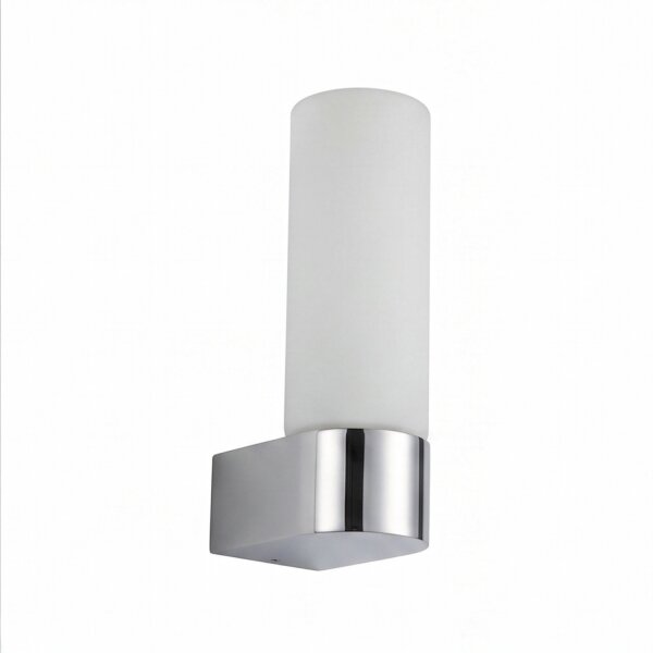 Wandleuchte Glas Aluminium G9 IP44 H:16,5 cm in Chrom