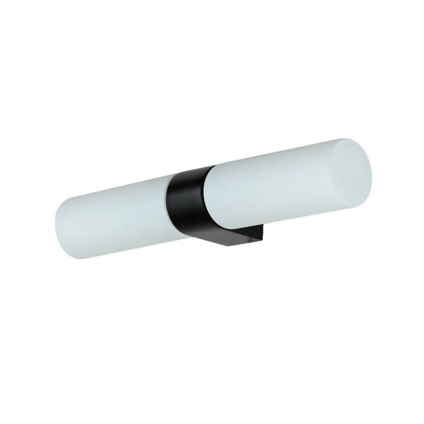 Schwarze Up Down Wandlampe blendarm G9 IP44 H:29,5 cm