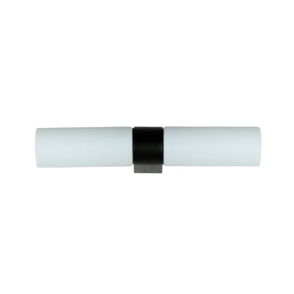 Schwarze Up Down Wandlampe blendarm G9 IP44 H:29,5 cm