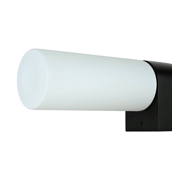 Schwarze Up Down Wandlampe blendarm G9 IP44 H:29,5 cm