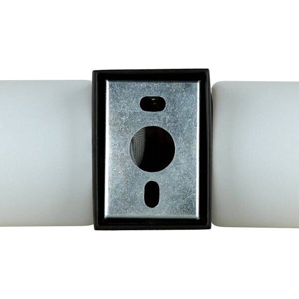 Schwarze Up Down Wandlampe blendarm G9 IP44 H:29,5 cm