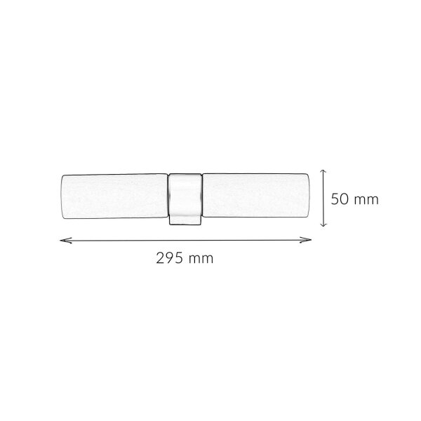 Schwarze Up Down Wandlampe blendarm G9 IP44 H:29,5 cm