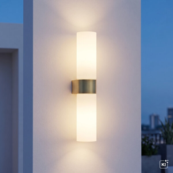 Up Down Wandlampe blendarm in Messing G9 IP44 T:7 cm
