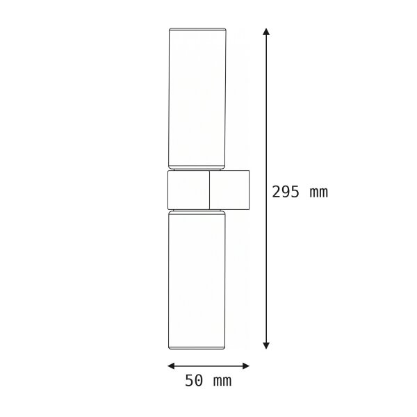 Up Down Wandlampe blendarm in Chrom G9 IP44 H:29,5 cm