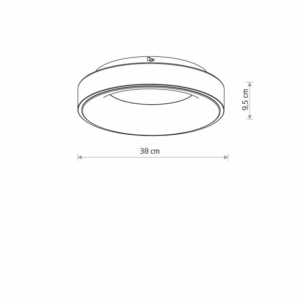 Plafonnier LED blanc métal Ø 38 cm 2700 lm 32 W