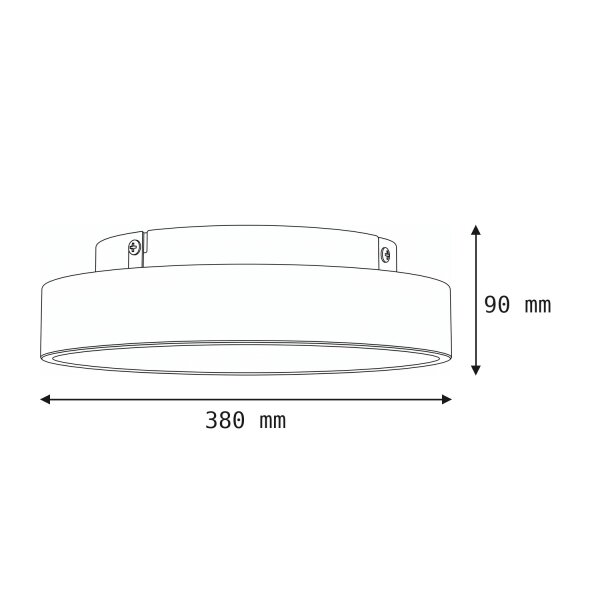 Blendarme LED Deckenlampe Metall Ø38 cm rund 4000 K