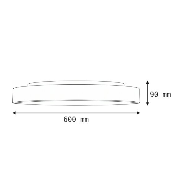 Plafonnier LED Blanc Métal Ø60 cm rond 3000 K blanc chaud