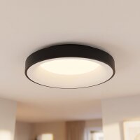 LED Deckenlampe Metall Ø48 cm Schwarz blendarm...
