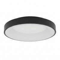 LED Deckenlampe Metall Ø48 cm Schwarz blendarm...
